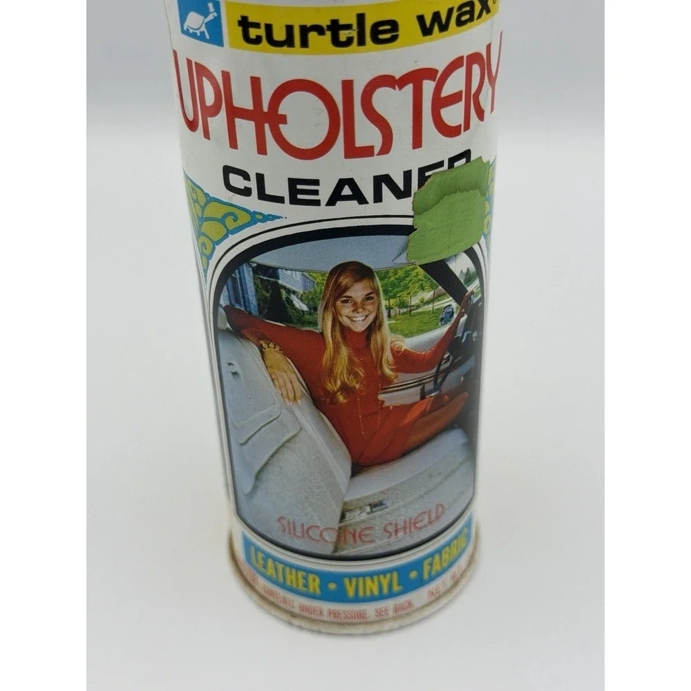 Vtg Turtle Wax Upholstery Cleaner T-250 1970s Auto Garage Can Approx 60% Full